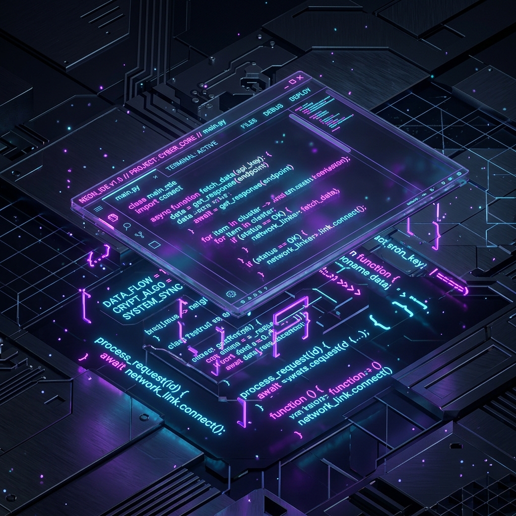 3D Conceptual Software Coding Render